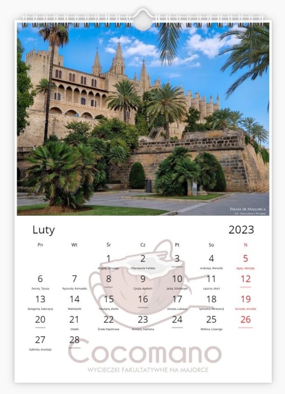 kalendarz majorka 2023 cocomano luty
